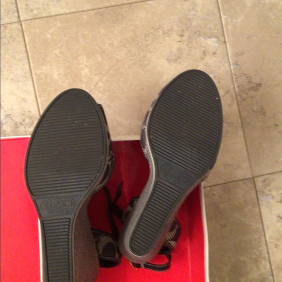 Denim Coach Wedges - Picture 2 of 2